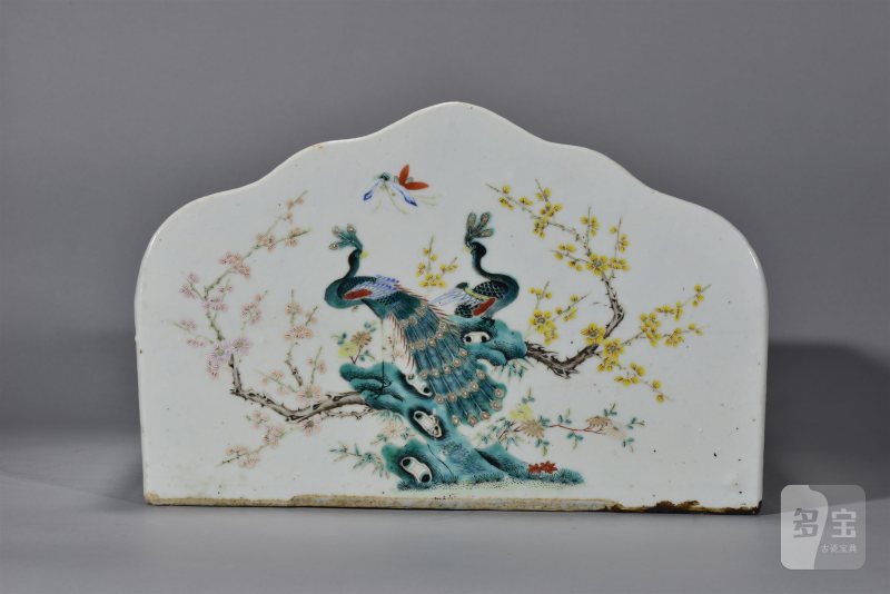 清同治 粉彩满池娇床屉 - 图5